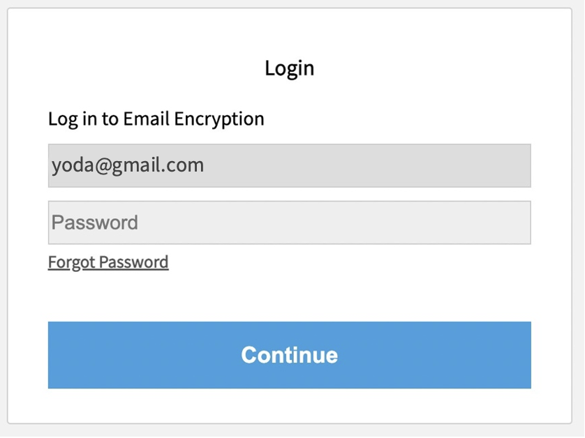 Screenshot: Login page for Proofpoint
